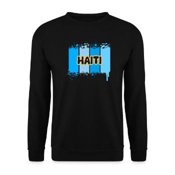 Haiti als Urlaub - Unisex Pullover - Schwarz - Vorne - Alina (178cm) & Michal (187cm)