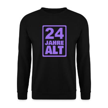 Alt 24 - Unisex Pullover - Schwarz - Vorne - Alina (178cm) & Michal (187cm)
