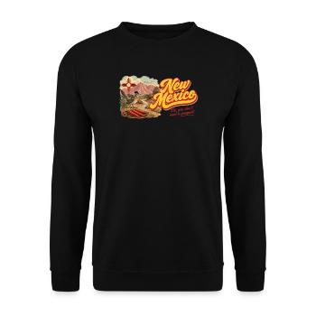 New Mexico Retro Vintage Enchantment Design - Unisex Pullover - Schwarz - Vorne - Alina (178cm) & Michal (187cm)