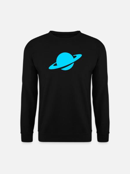 Blauer Ringplanet - Unisex Pullover - Schwarz