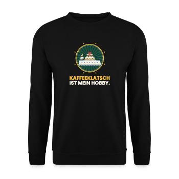 SACHSEN KAFFEEKLATSCH IST MEIN HOBBY - Unisex Pullover - Schwarz - Vorne - Alina (178cm) & Michal (187cm)