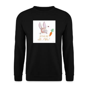 Volle Möhre - Unisex Pullover - Schwarz - Vorne - Alina (178cm) & Michal (187cm)