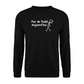 Heute kein Padel - Unisex Pullover - Schwarz - Vorne - Alina (178cm) & Michal (187cm)