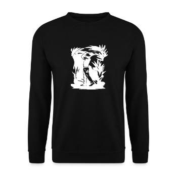 Golfspieler - Unisex Pullover - Schwarz - Vorne - Alina (178cm) & Michal (187cm)
