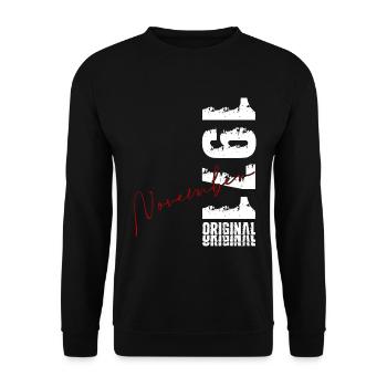 55. Geburtstag Geschenk November Original 1971 - Unisex Pullover - Schwarz - Vorne - Alina (178cm) & Michal (187cm)