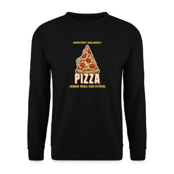 Kostüm erledigt: Pizza - Unisex Pullover - Schwarz - Vorne - Alina (178cm) & Michal (187cm)