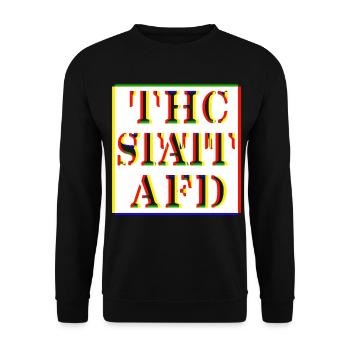 THC STATT AFD - Unisex Pullover - Schwarz - Vorne - Alina (178cm) & Michal (187cm)