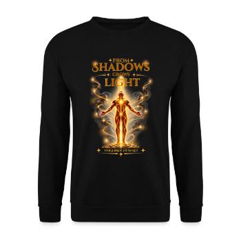 From Shadows Grows Light – Ungebrochenfrei - Unisex Pullover - Schwarz - Vorne - Alina (178cm) & Michal (187cm)