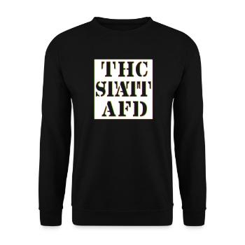 THC STATT AFD - Unisex Pullover - Schwarz - Vorne - Alina (178cm) & Michal (187cm)
