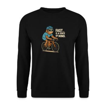 Fast… is a state of mind - Unisex Pullover - Schwarz - Vorne - Alina (178cm) & Michal (187cm)