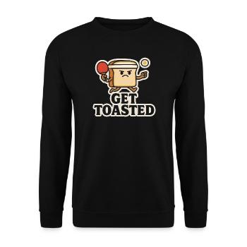 Get toasted - Unisex Pullover - Schwarz - Vorne - Alina (178cm) & Michal (187cm)