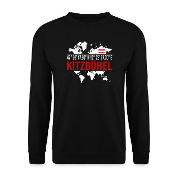 Kitzbühel - Unisex Pullover - Schwarz - Vorne - Alina (178cm) & Michal (187cm)