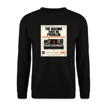 Die Maschine hat kein Problem - Unisex Pullover - Schwarz - Vorne - Alina (178cm) & Michal (187cm)