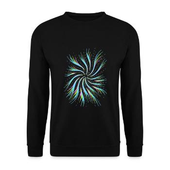 Unendlicher Fluss - Unisex Pullover - Schwarz - Vorne - Alina (178cm) & Michal (187cm)