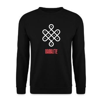 Namasté Yoga lovers - Unisex Pullover - Schwarz - Vorne - Alina (178cm) & Michal (187cm)