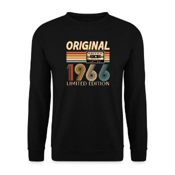 60. Geburtstag, 60 Jahre - Unisex Pullover - Schwarz - Vorne - Alina (178cm) & Michal (187cm)