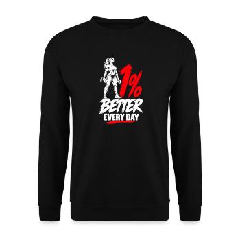 Fitnessstudio-Motivation für Mädchen - Unisex Pullover - Schwarz - Vorne - Alina (178cm) & Michal (187cm)