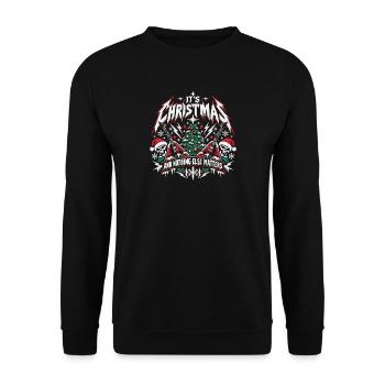It's Christmas – Rock & Metal - Unisex Pullover - Schwarz - Vorne - Alina (178cm) & Michal (187cm)