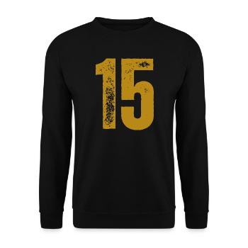 15 - Unisex Pullover - Schwarz - Vorne - Alina (178cm) & Michal (187cm)
