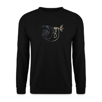Faultier - Unisex Pullover - Schwarz - Vorne - Alina (178cm) & Michal (187cm)