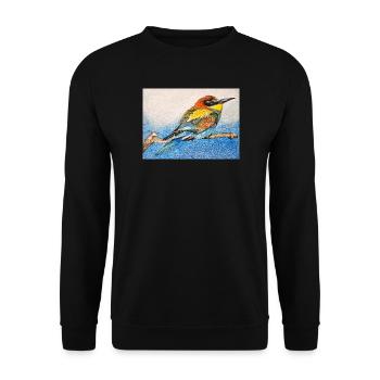 Vogel - Bienenfresser II. - Unisex Pullover - Schwarz - Vorne - Alina (178cm) & Michal (187cm)