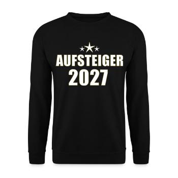 Aufsteiger 2027 - Unisex Pullover - Schwarz - Vorne - Alina (178cm) & Michal (187cm)