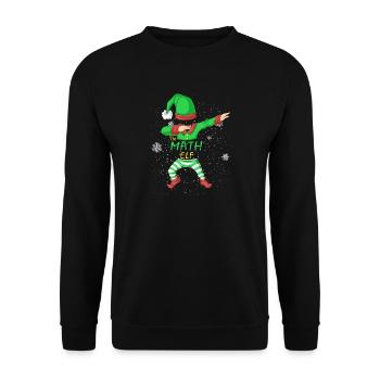 Math Elf Family passendes Weihnachts-T-Shirt - Unisex Pullover - Schwarz - Vorne - Alina (178cm) & Michal (187cm)