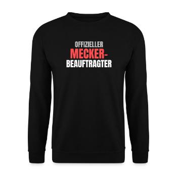 Offizieller Meckerbeauftragter - Unisex Pullover - Schwarz - Vorne - Alina (178cm) & Michal (187cm)