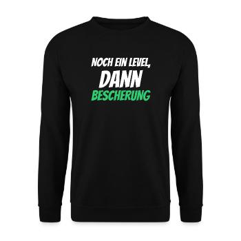 Noch ein Level, dann Bescherung - Unisex Pullover - Schwarz - Vorne - Alina (178cm) & Michal (187cm)