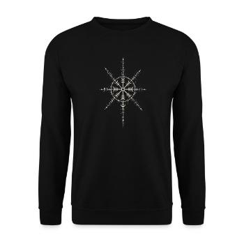 Der Runenstern in Hexentinte - Unisex Pullover - Schwarz - Vorne - Alina (178cm) & Michal (187cm)