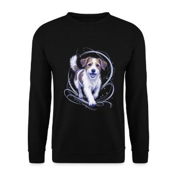 Kromfohrländer - Unisex Pullover - Schwarz - Vorne - Alina (178cm) & Michal (187cm)