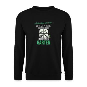 Handwerker im Ruhestand - Unisex Pullover - Schwarz - Vorne - Alina (178cm) & Michal (187cm)