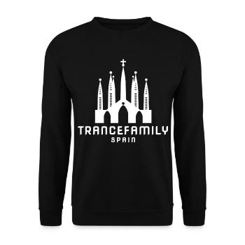 TranceFamily Spain - Sagrada Familia - Unisex Pullover - Schwarz - Vorne - Alina (178cm) & Michal (187cm)