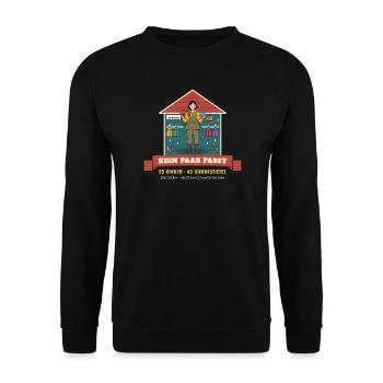 Erzieherin – Matschhose Gummistiefel Kita Geschenk - Unisex Pullover - Schwarz - Vorne - Alina (178cm) & Michal (187cm)