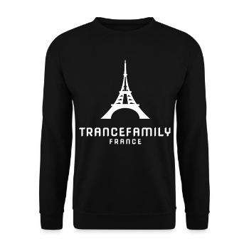 TranceFamily France - Eiffel Tower Trance - Unisex Pullover - Schwarz - Vorne - Alina (178cm) & Michal (187cm)