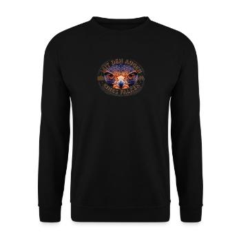 Vogelbeobachtung Naturfotografie Falke Shirt - Unisex Pullover - Schwarz - Vorne - Alina (178cm) & Michal (187cm)
