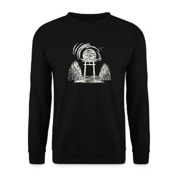 Torii Sonnenuntergang Zen - Unisex Pullover - Schwarz - Vorne - Alina (178cm) & Michal (187cm)