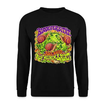 Biodiversität auf meinem Salat - Unisex Pullover - Schwarz - Vorne - Alina (178cm) & Michal (187cm)