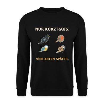 Vier Arten später - Unisex Pullover - Schwarz - Vorne - Alina (178cm) & Michal (187cm)