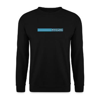 Geschenk für Ansgar - Unisex Pullover - Schwarz - Vorne - Alina (178cm) & Michal (187cm)