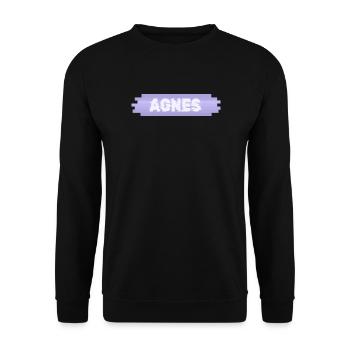 Saeugling Agnes - Unisex Pullover - Schwarz - Vorne - Alina (178cm) & Michal (187cm)