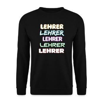 Beruf Lehrer - Unisex Pullover - Schwarz - Vorne - Alina (178cm) & Michal (187cm)