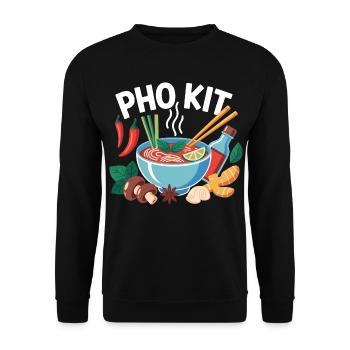 Pho Kit Lustige Vietnamesische Essensliebhaber - Unisex Pullover - Schwarz - Vorne - Alina (178cm) & Michal (187cm)