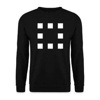 Quadrate Minimal Rahmen / Vektor - Unisex Pullover - Schwarz - Vorne - Alina (178cm) & Michal (187cm)