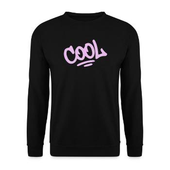 COOL Graffiti Pastellrosa - Unisex Pullover - Schwarz - Vorne - Alina (178cm) & Michal (187cm)