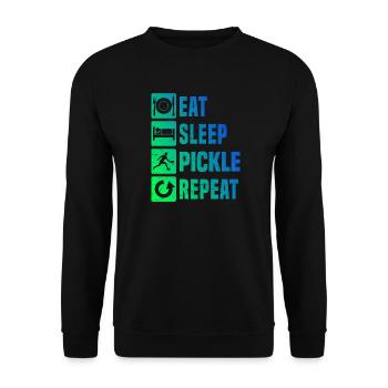 Pickleball Coach Idee für Pickleballspielerin Fans - Unisex Pullover - Schwarz - Vorne - Alina (178cm) & Michal (187cm)