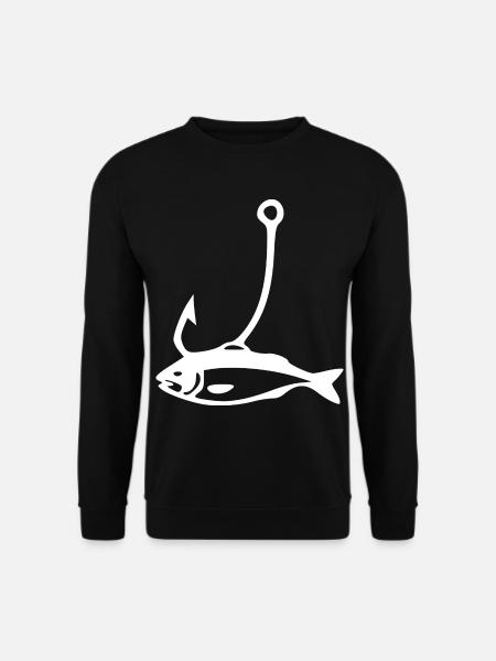 Hakenfisch Silhouette - Unisex Pullover - Schwarz