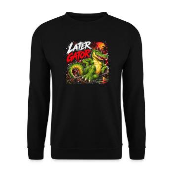 Later Gator Alligator - Unisex Pullover - Schwarz - Vorne - Alina (178cm) & Michal (187cm)