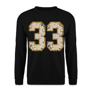 College-33-30cm - Unisex Pullover - Schwarz - Vorne - Alina (178cm) & Michal (187cm)