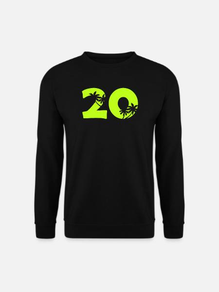 20er Tropenpalmen Retro - Unisex Pullover - Schwarz